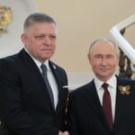 Slovak protesters condemn PM Robert Fico's Moscow visit to meet Russian President Vladimir Putin