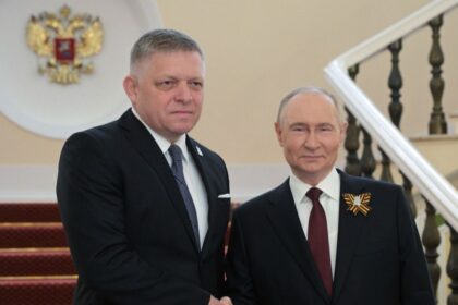 Slovak protesters condemn PM Robert Fico's Moscow visit to meet Russian President Vladimir Putin