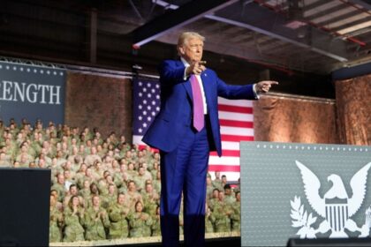 Trump singles out France over WWII victory celebrations as he addresses US troops stationed in Qatar