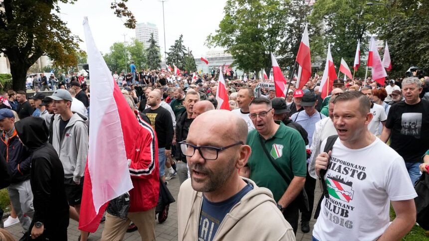 Anti-immigration demonstrations take place in more than 80 cities across Poland
