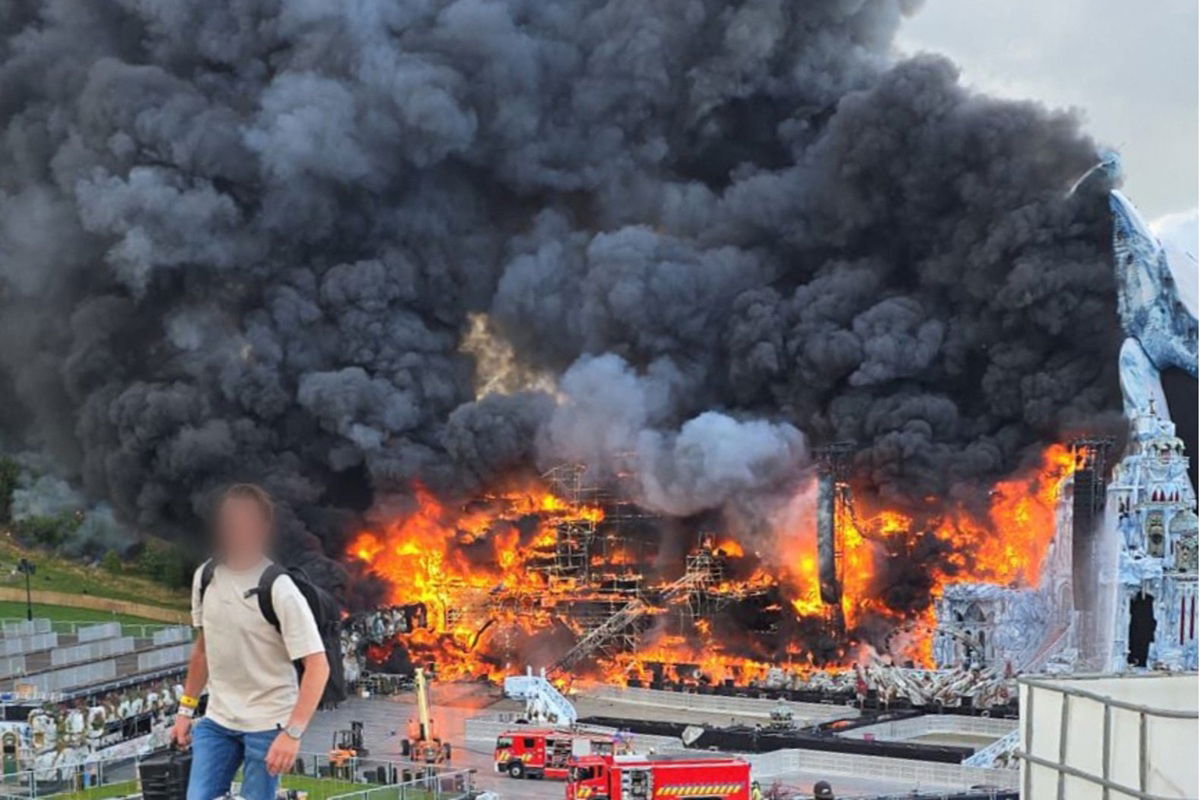 Fire ravages Tomorrowland’s iconic main stage