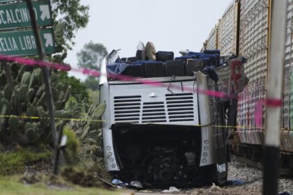 Train-bus collision near Mexican capital leaves 10 dead and 55 injured