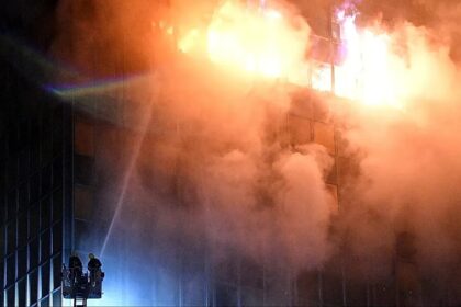 Blaze in Croatian capital Zagreb destroys landmark 16-storey Vjesnik news tower