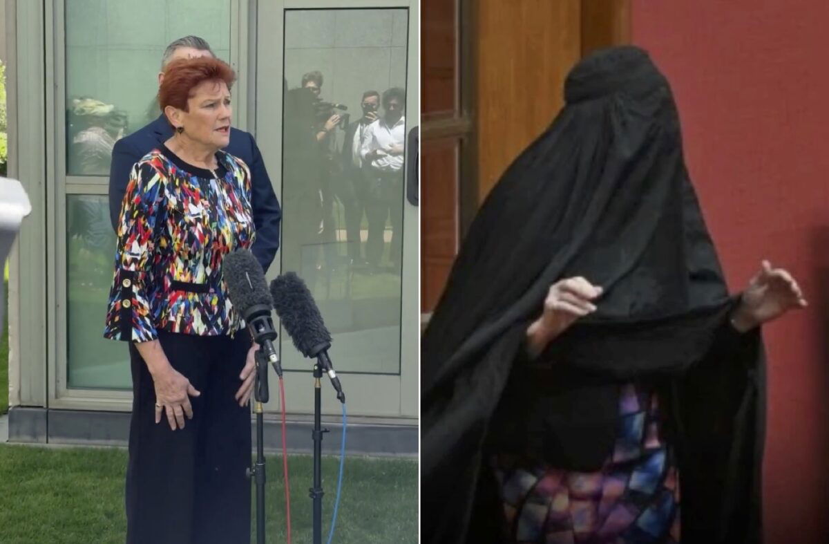 Pauline Hanson suspended from Australian Senate for wearing burqa in protest stunt